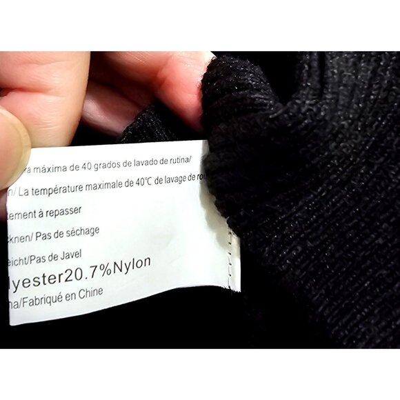 Zeagoo‎ Black & White Knit Long Sleeve Collared Sweater XXL - Picture 5 of 7